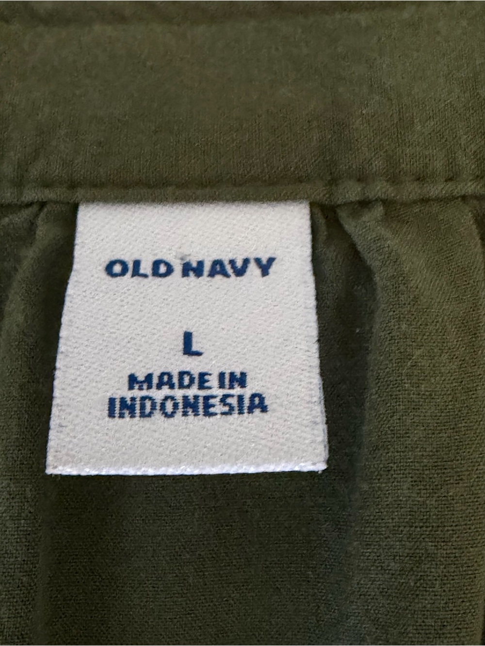 Old Navy Olive Green Henley Blouse - Picture 5 of 7